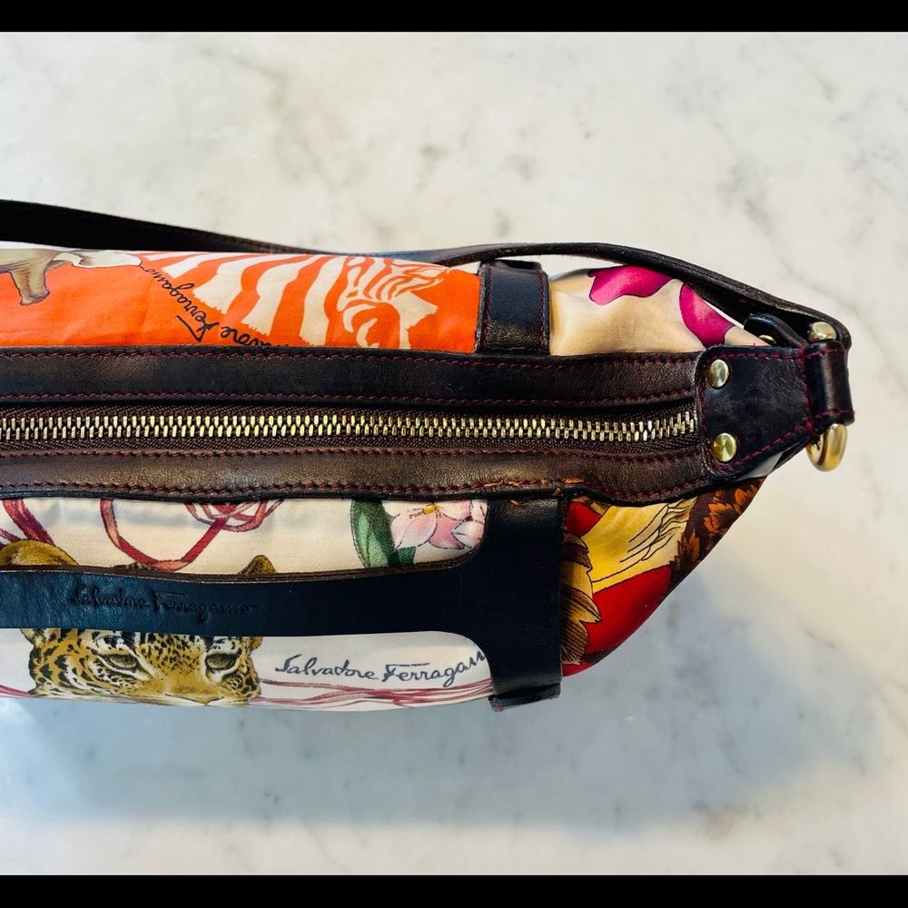 Salvatore Ferragamo Multicolor Leopard Print Shoulder Bag - Picture 8 of 14